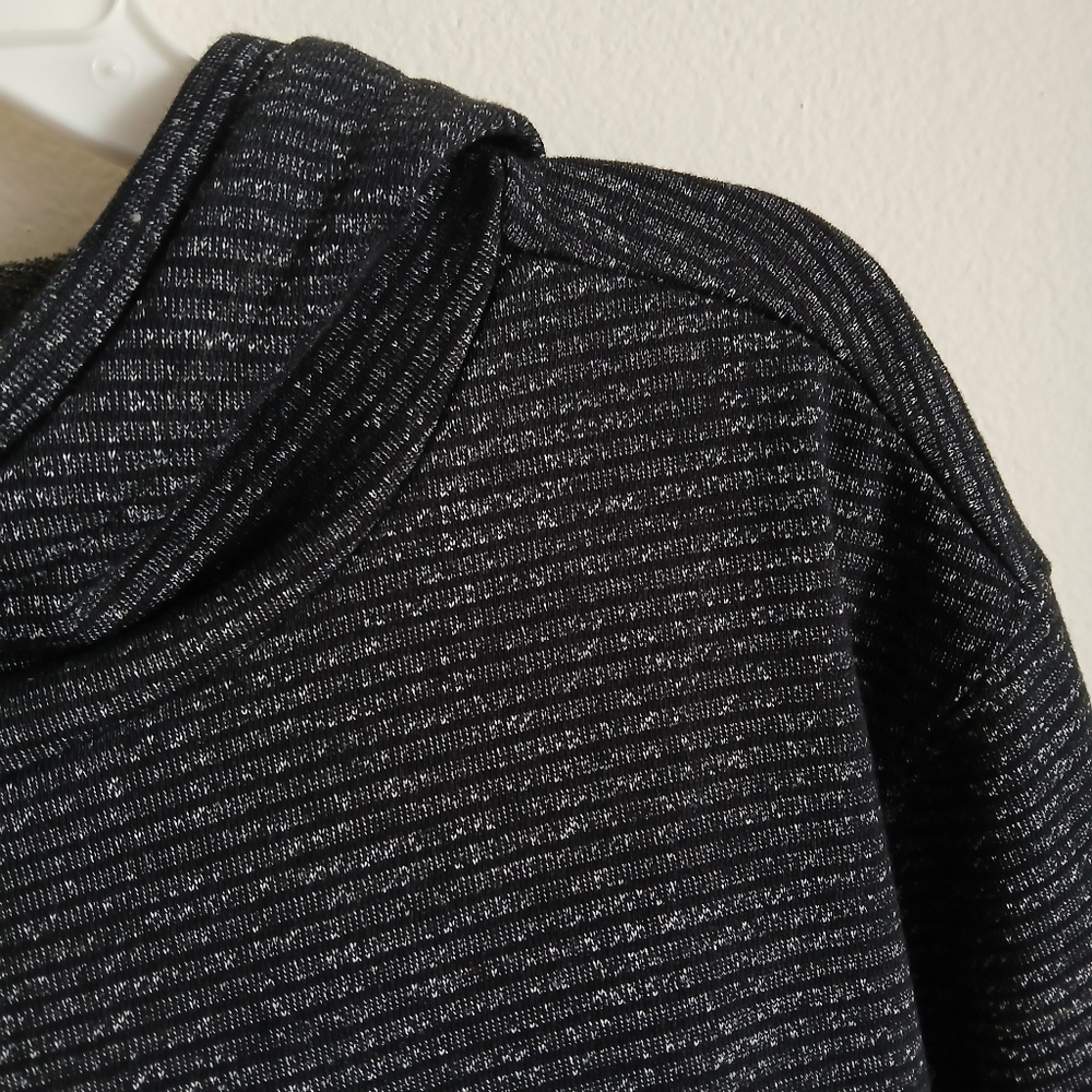 NWT Champion Women's Small Black Fleck Long‎ Sleeve High Neck Hoodie - Picture 6 of 13